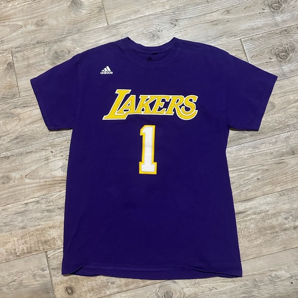 Adidas NBA Los Angeles Lakers #1 Russell Purple T-shirt - Picture 2 of 5
